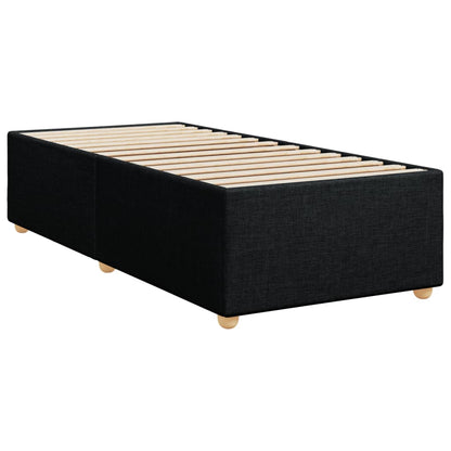 Boxspringbett mit Matratze Schwarz Einzelbett Stoff