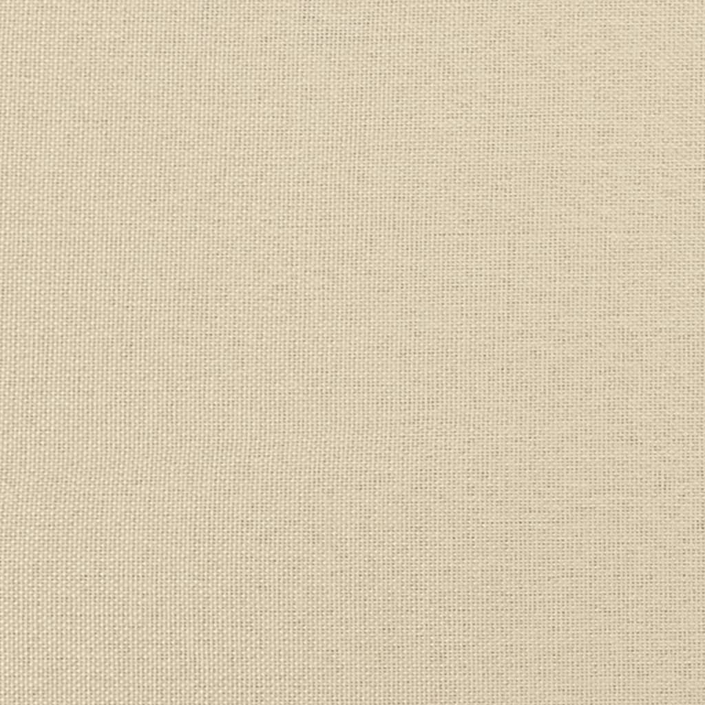 Boxspringbett mit Matratze Creme 90x200 cm Stoff