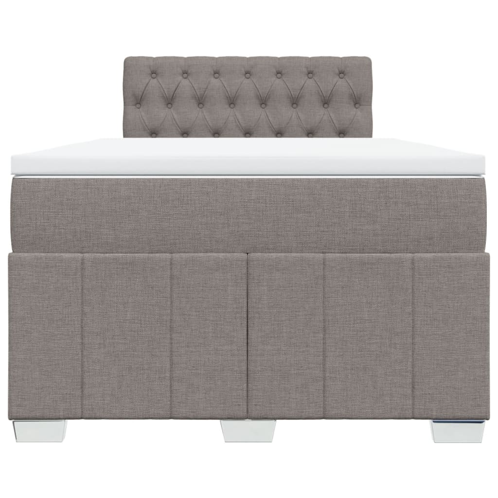 Boxspringbett mit Matratze Taupe 120x200 cm Stoff