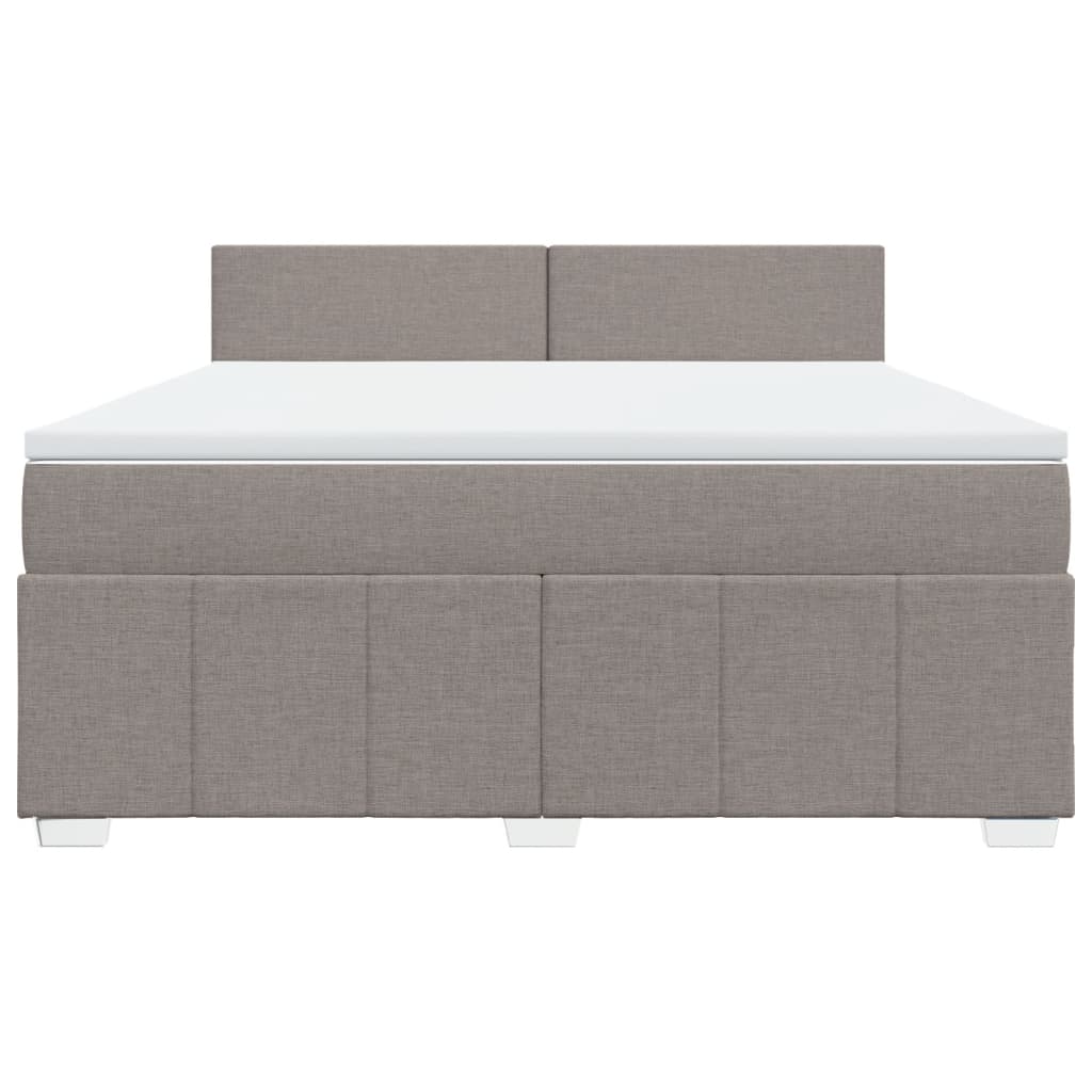 Boxspringbett mit Matratze Taupe 180x200 cm Stoff