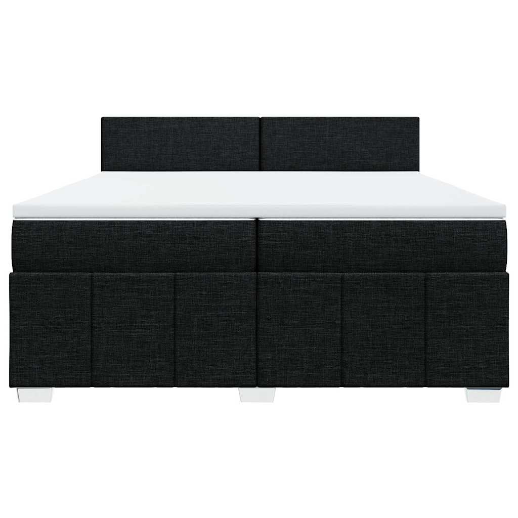 Boxspringbett mit Matratze Schwarz 200x200 cm Stoff