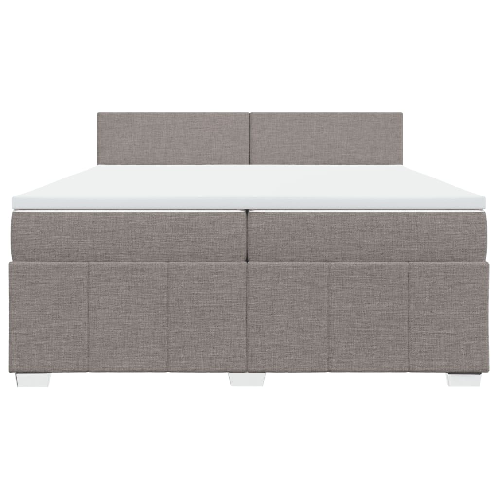 Boxspringbett mit Matratze Taupe 200x200 cm Stoff