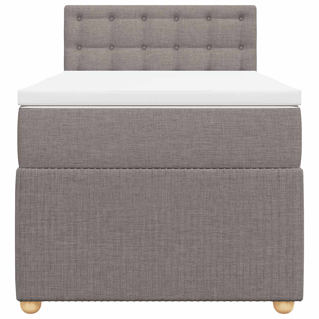 Boxspringbett mit Matratze Taupe 80x200 cm Stoff