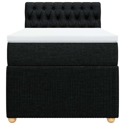 Boxspringbett mit Matratze Schwarz 90x190 cm Stoff