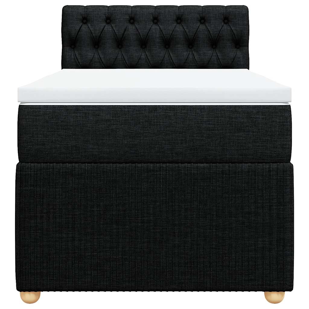 Boxspringbett mit Matratze Schwarz 90x190 cm Stoff