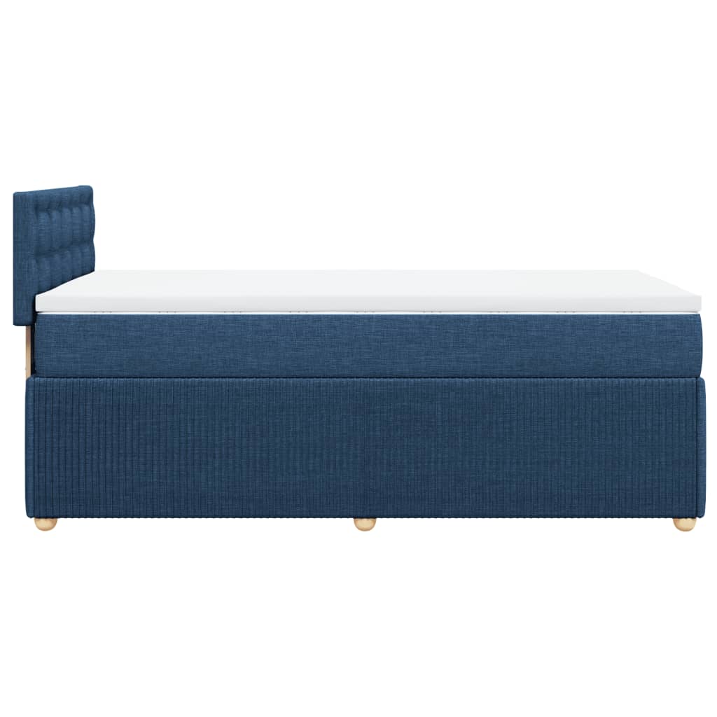 Boxspringbett mit Matratze Blau 90x190 cm Stoff