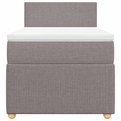 Boxspringbett mit Matratze Taupe 90x200 cm Stoff