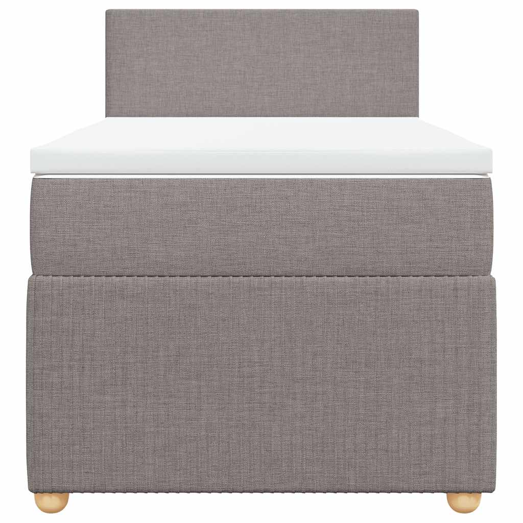Boxspringbett mit Matratze Taupe 90x200 cm Stoff