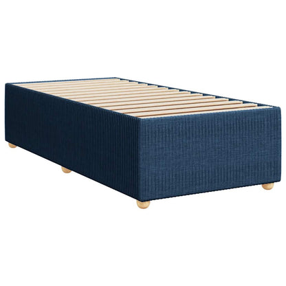 Boxspringbett mit Matratze Blau 90x200 cm Stoff