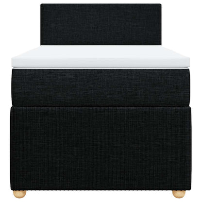 Boxspringbett mit Matratze Schwarz 100x200 cm Stoff