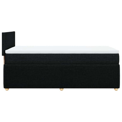 Boxspringbett mit Matratze Schwarz 100x200 cm Stoff