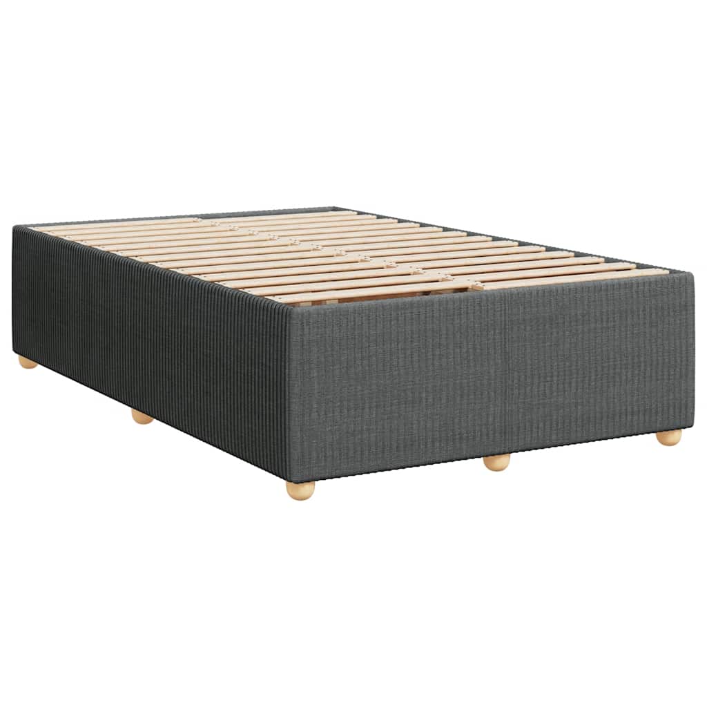 Boxspringbett mit Matratze Dunkelgrau 120x190 cm Stoff
