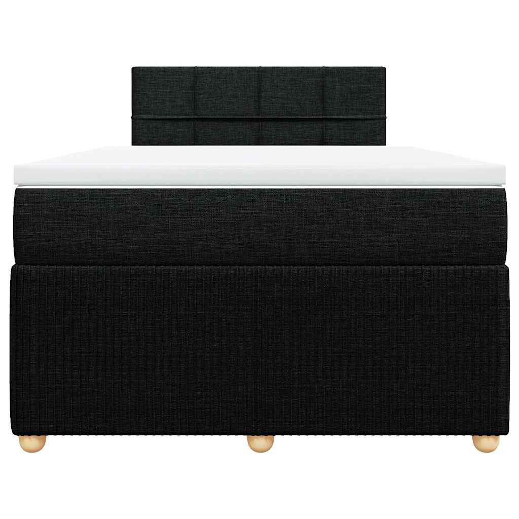 Boxspringbett mit Matratze Schwarz 120x190 cm Stoff