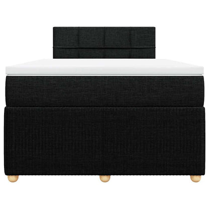 Boxspringbett mit Matratze Schwarz 120x190 cm Stoff