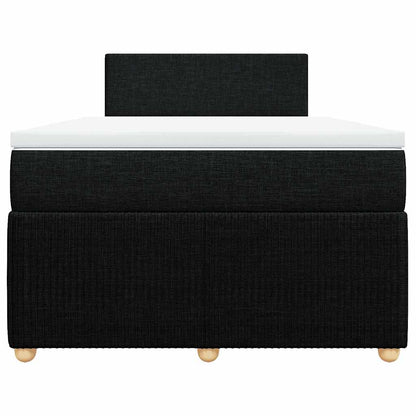 Boxspringbett mit Matratze Schwarz 120x200 cm Stoff