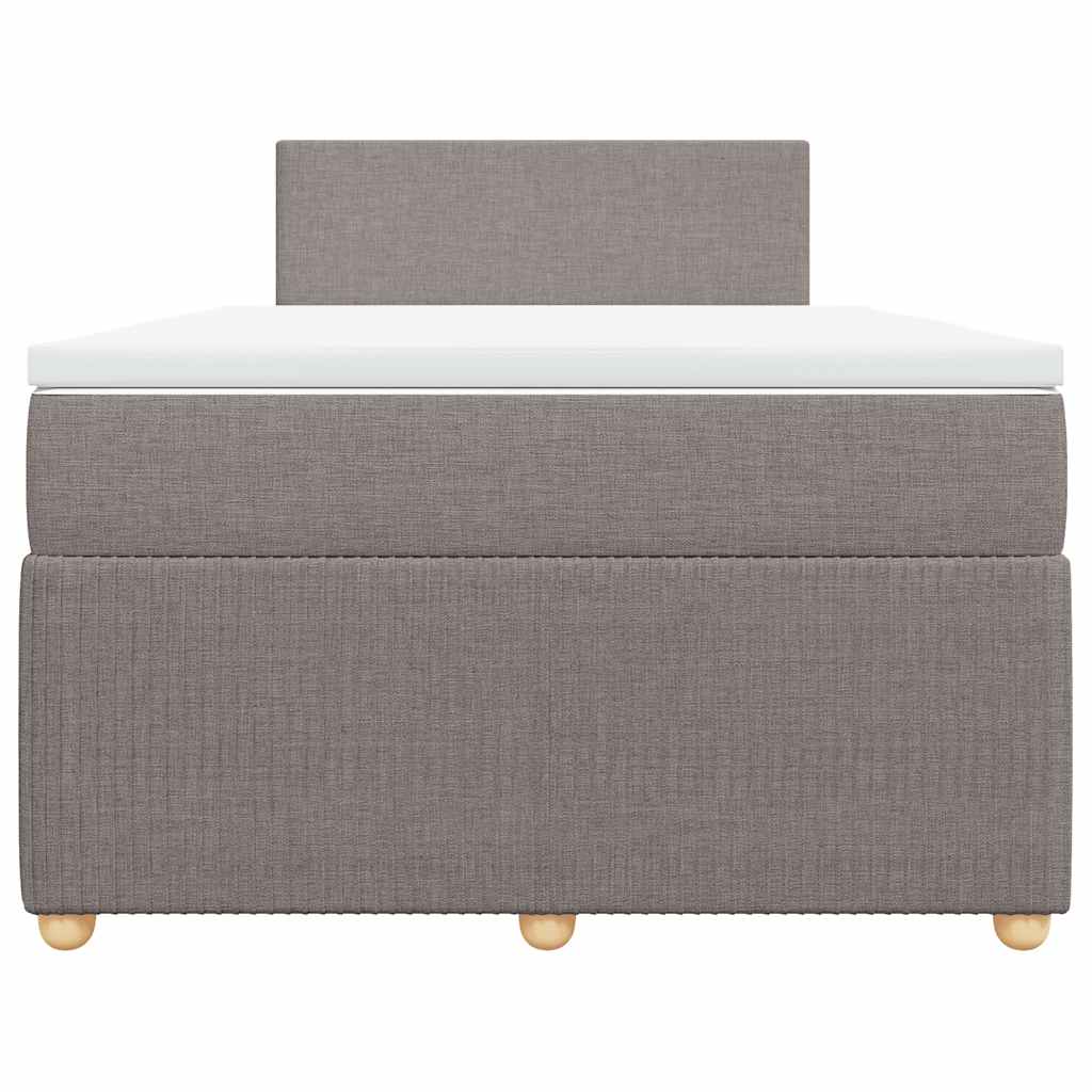 Boxspringbett mit Matratze Taupe 120x200 cm Stoff