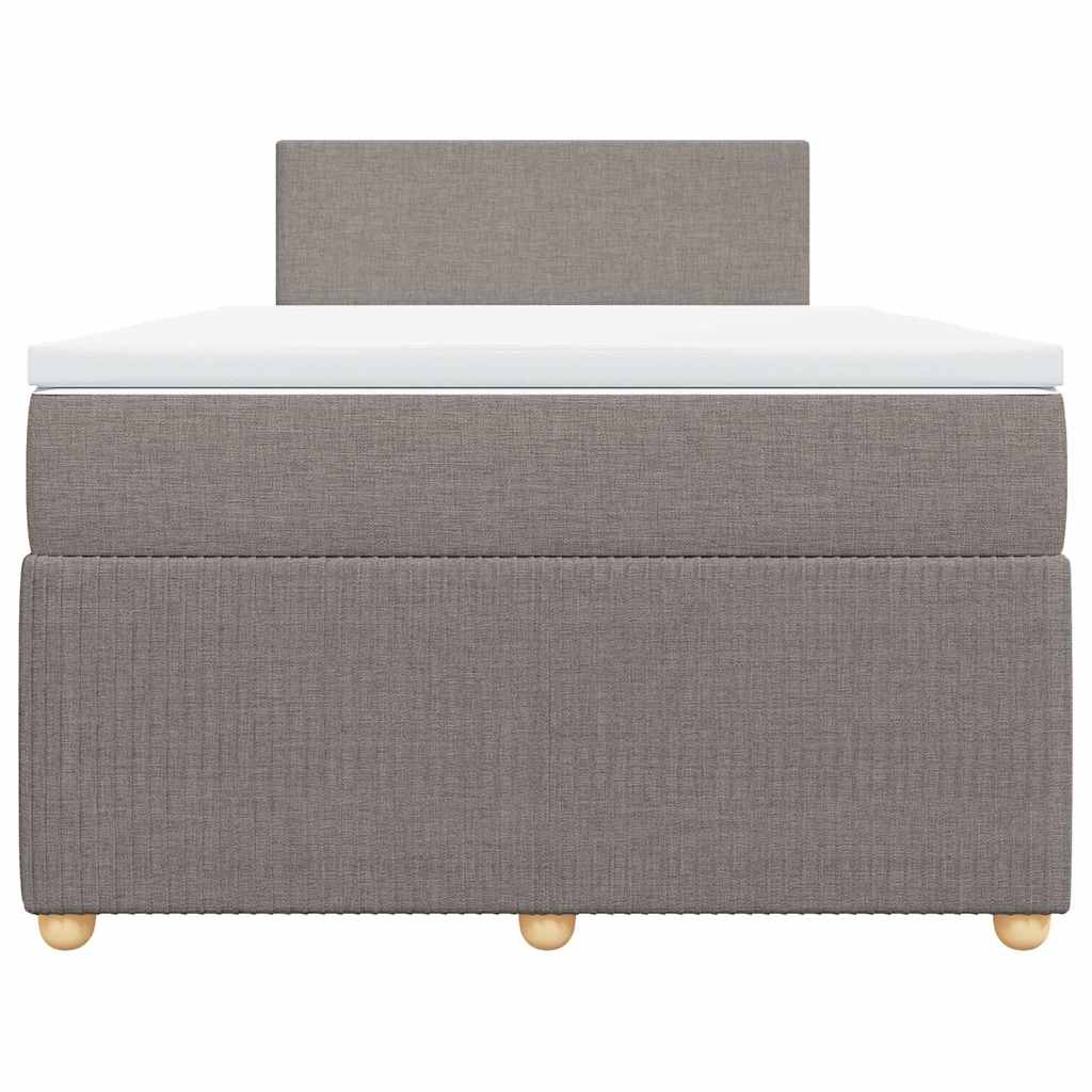 Boxspringbett mit Matratze Taupe 120x200 cm Stoff