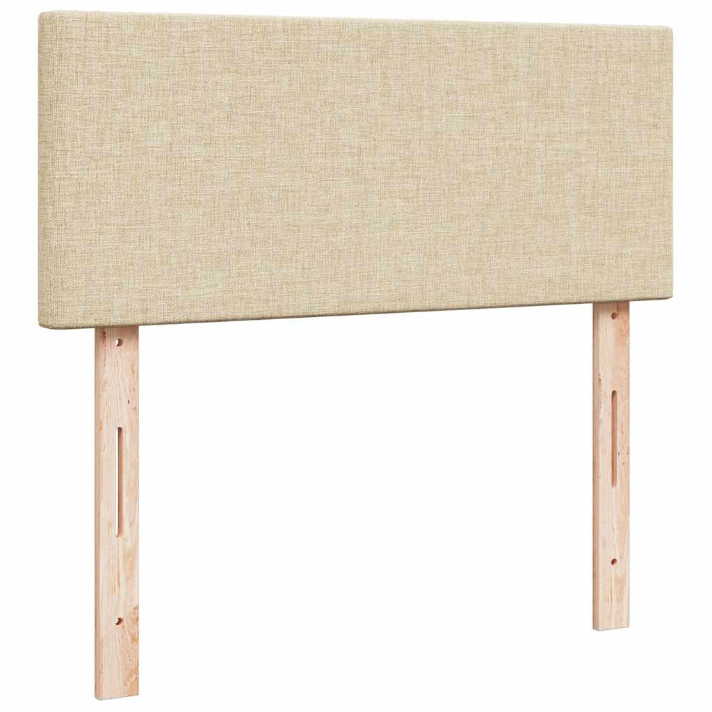 Boxspringbett mit Matratze Creme 120x200 cm Stoff