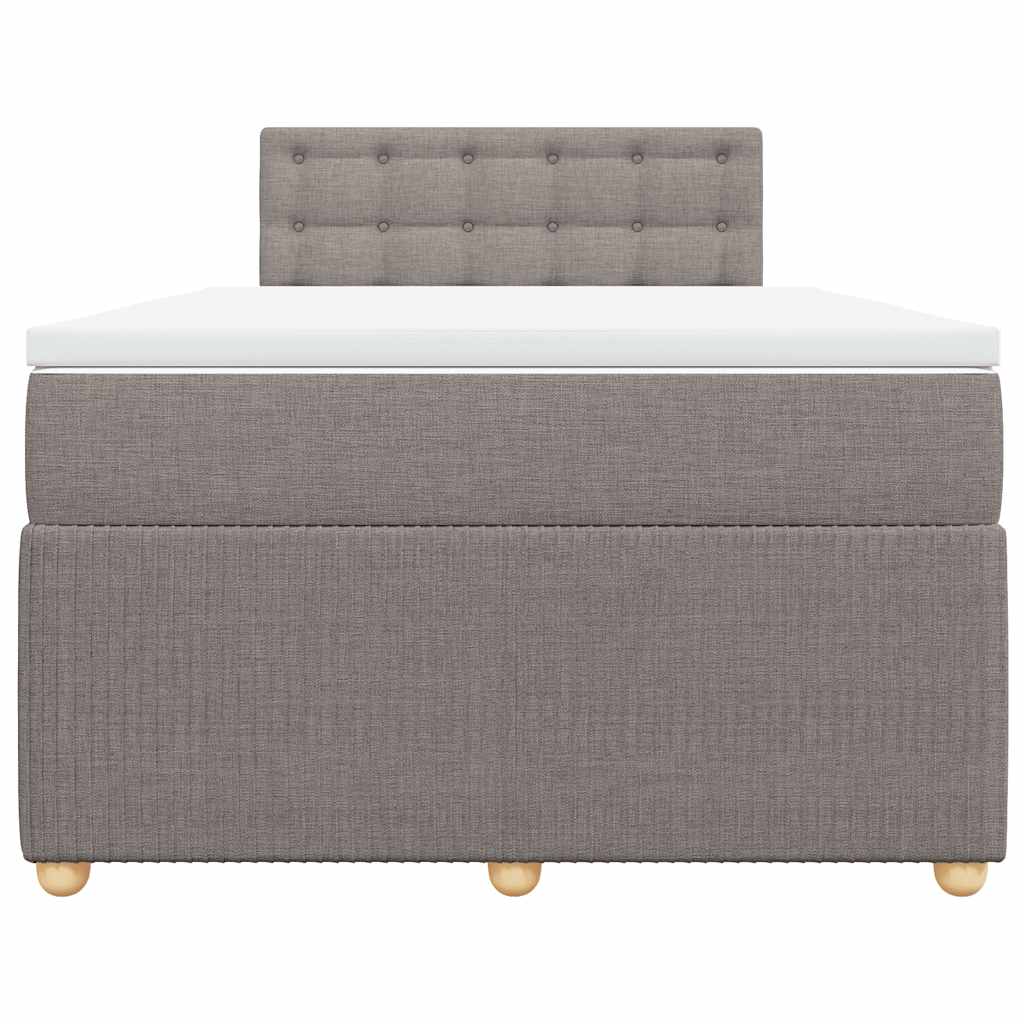 Boxspringbett mit Matratze Taupe 120x200 cm Stoff