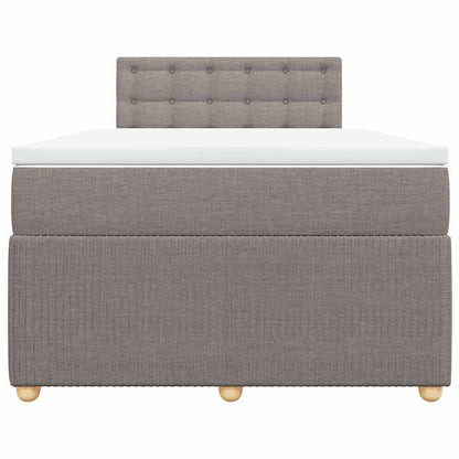Boxspringbett mit Matratze Taupe 120x200 cm Stoff