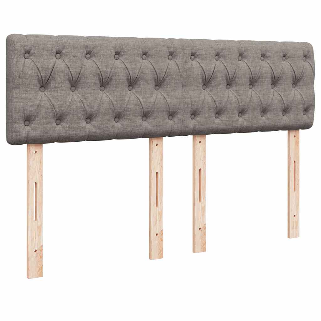Boxspringbett mit Matratze Taupe 140x190 cm Stoff