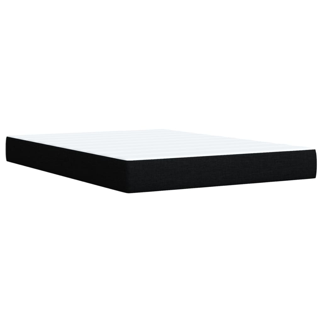 Box spring bed with mattress black 160x200 cm fabric