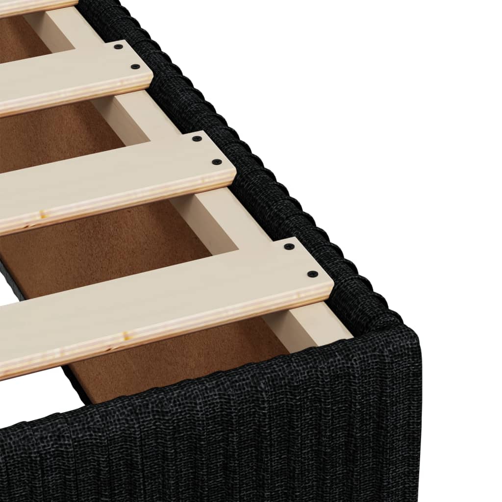 Box spring bed with mattress black 160x200 cm fabric