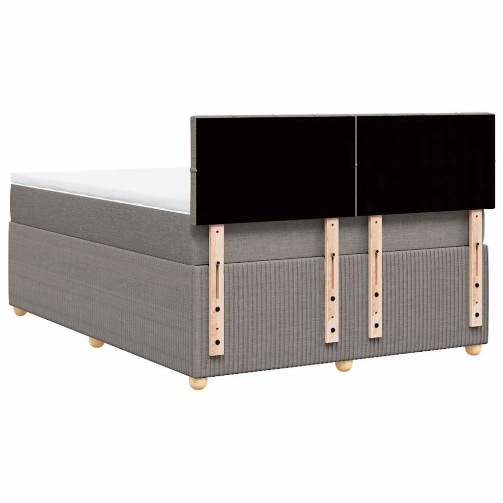 Boxspringbett mit Matratze Taupe 160x200 cm Stoff