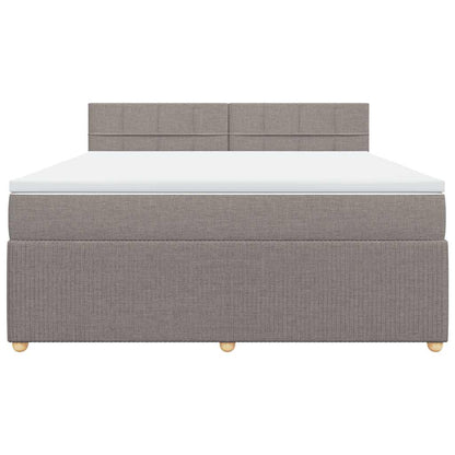 Boxspringbett mit Matratze Taupe 180x200 cm Stoff