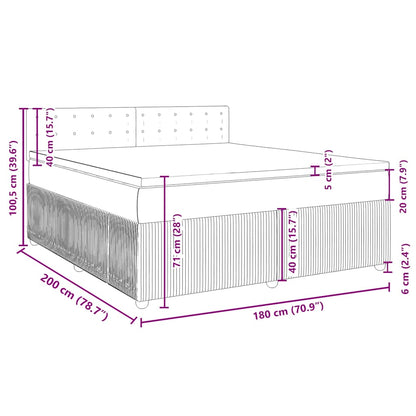 Boxspringbett mit Matratze Schwarz 180x200 cm Stoff