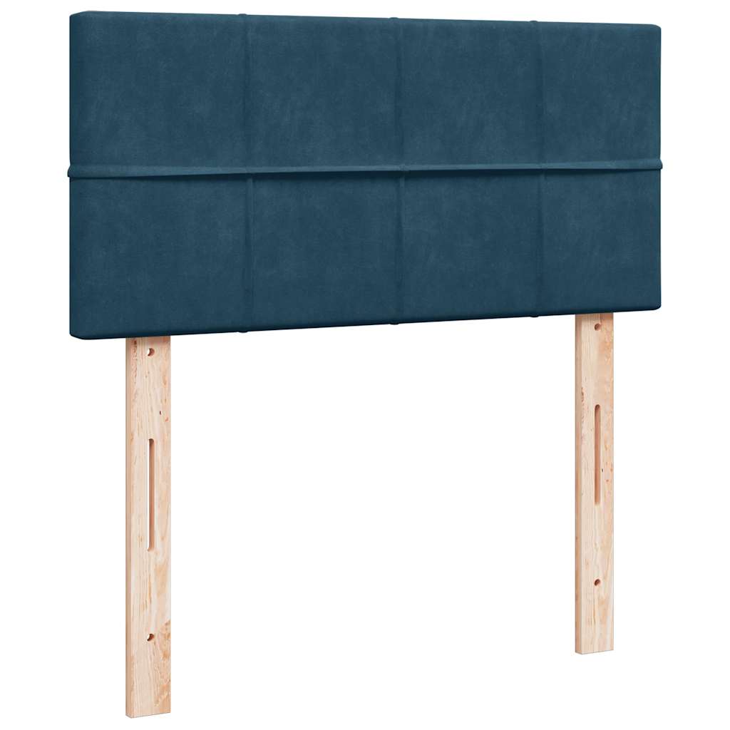 Boxspringbett mit Matratze Blau 90x190 cm Samt