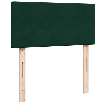 Boxspringbett mit Matratze Dunkelgrün 100x200 cm Samt