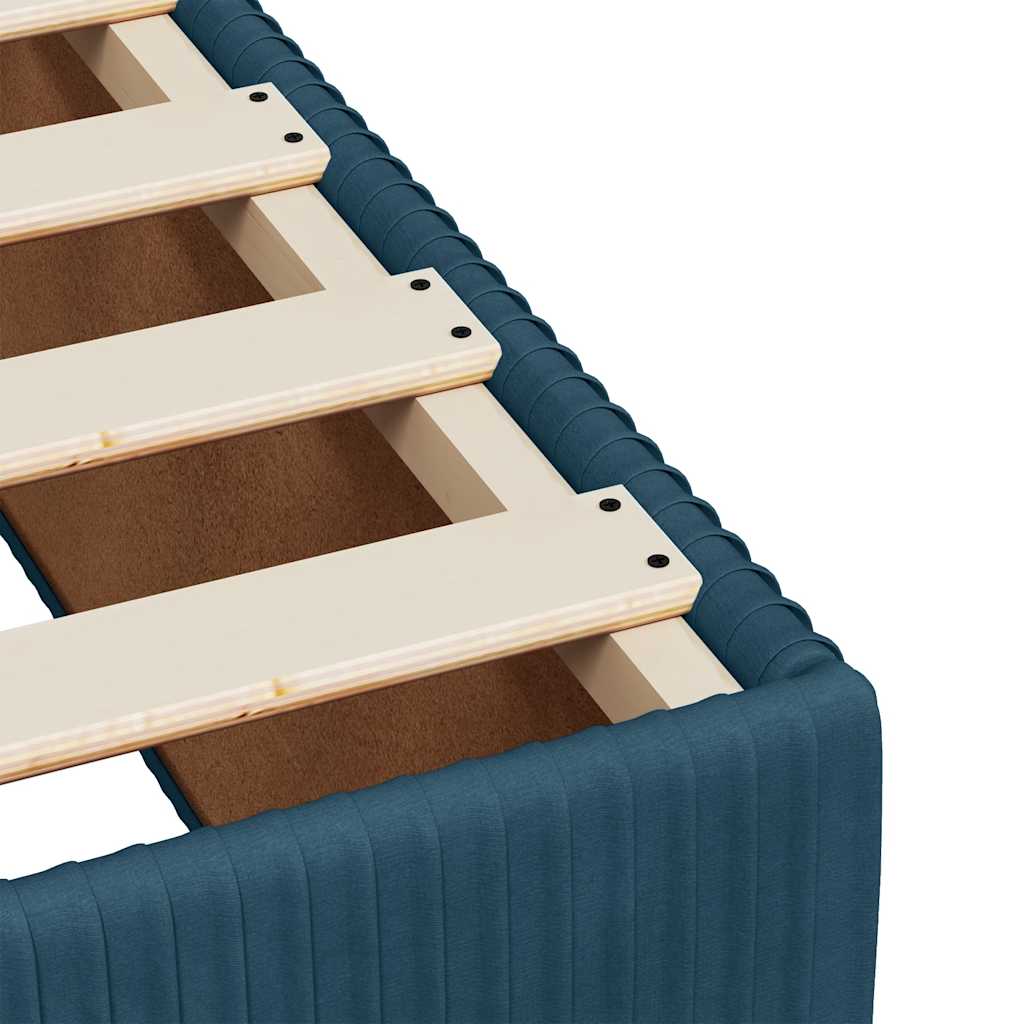 Boxspringbett mit Matratze Blau 100x200 cm Samt