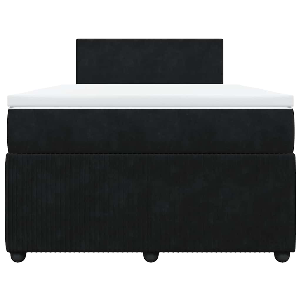 Boxspringbett mit Matratze Schwarz 120x190 cm Samt