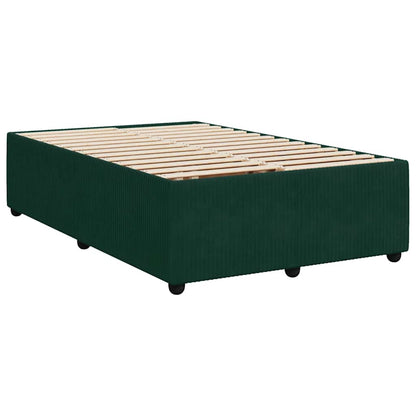 Boxspringbett mit Matratze Dunkelgrün 120x190 cm Samt