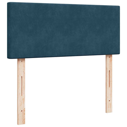 Boxspringbett mit Matratze Blau 120x190 cm Samt