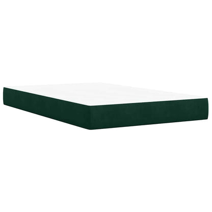 Boxspringbett mit Matratze Dunkelgrün 120x190 cm Samt