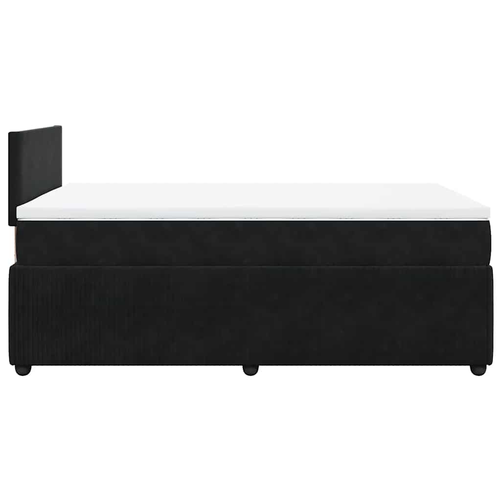 Boxspringbett mit Matratze Schwarz 120x200 cm Samt
