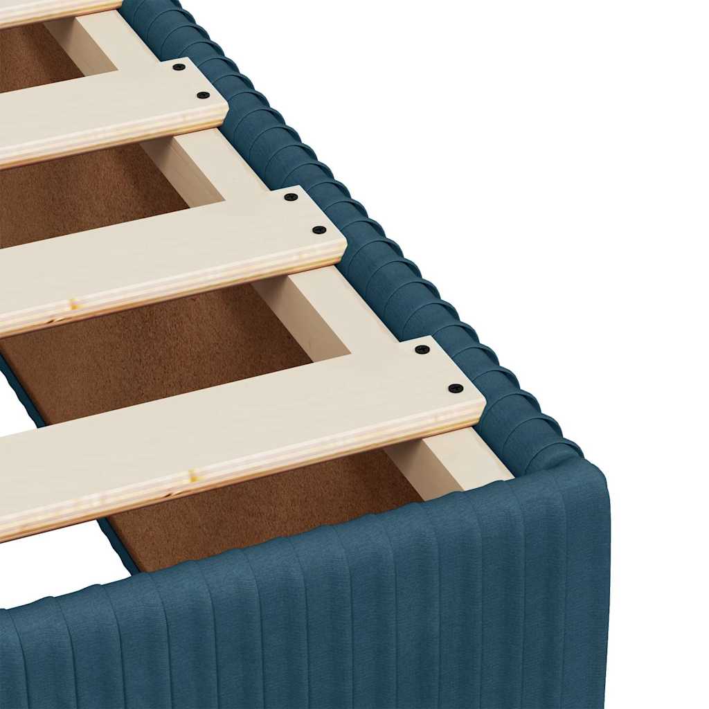 Boxspringbett mit Matratze Blau 120x200 cm Samt