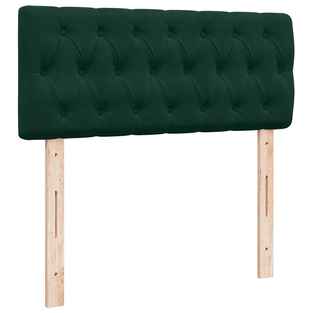 Boxspringbett mit Matratze Dunkelgrün 120x200 cm Samt