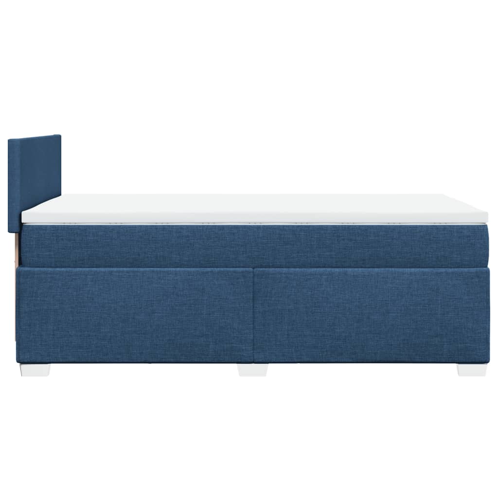 Boxspringbett mit Matratze Blau 90x190 cm Stoff