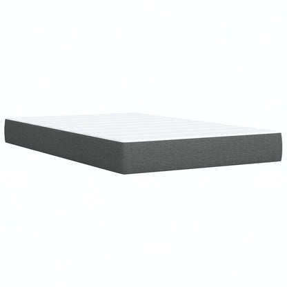 Boxspringbett mit Matratze Dunkelgrau 90x190 cm Stoff