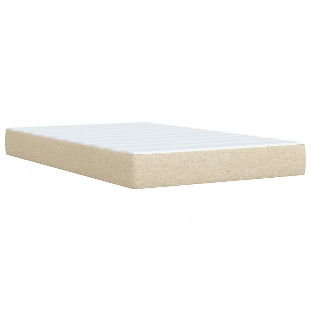 Boxspringbett mit Matratze Creme 90x190 cm Stoff