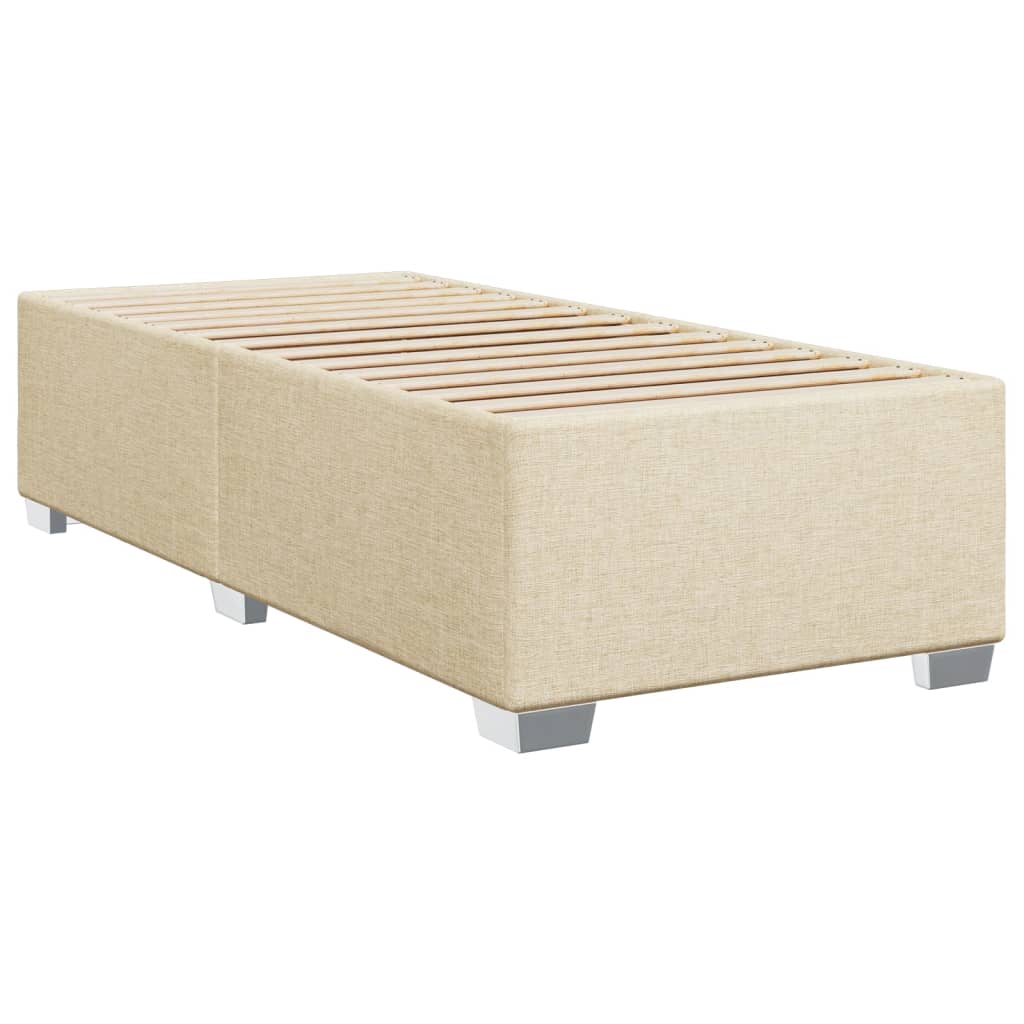 Boxspringbett mit Matratze Creme 90x200 cm Stoff