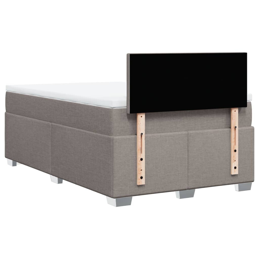 Boxspringbett mit Matratze Taupe 120x190 cm Stoff