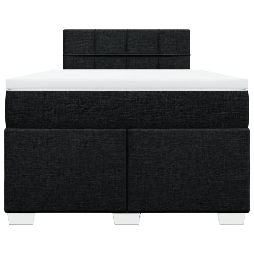 Boxspringbett mit Matratze Schwarz 120x190 cm Stoff