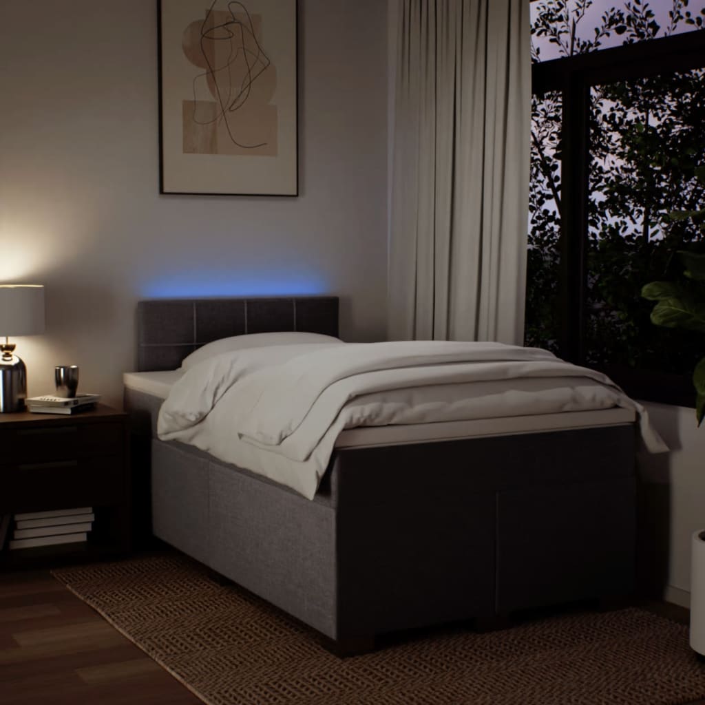 Boxspringbett mit Matratze Taupe 120x190 cm Stoff