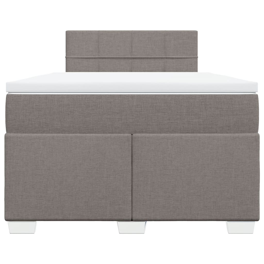 Boxspringbett mit Matratze Taupe 120x190 cm Stoff