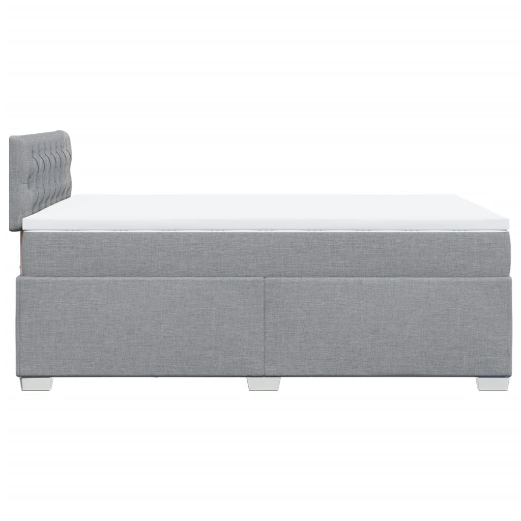 Boxspringbett mit Matratze Hellgrau 120x190 cm Stoff
