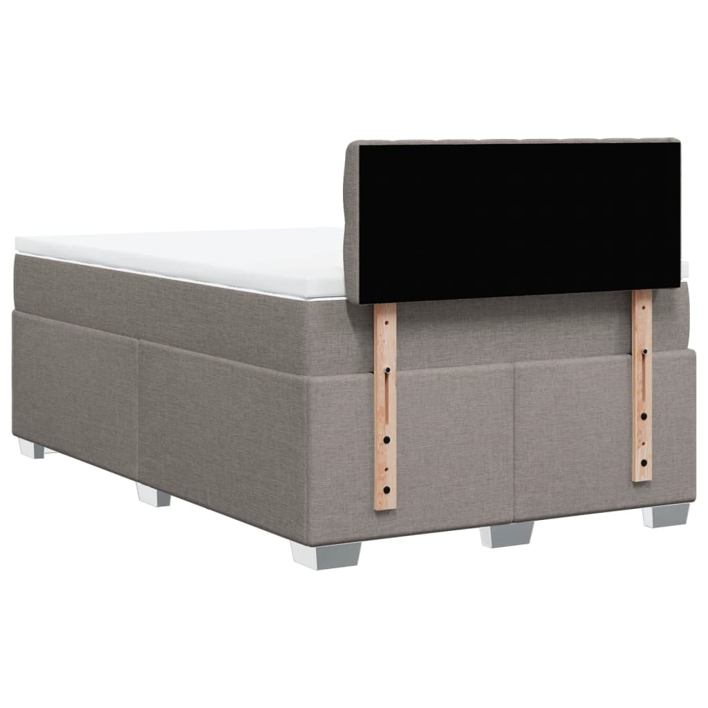 Boxspringbett mit Matratze Taupe 120x190 cm Stoff